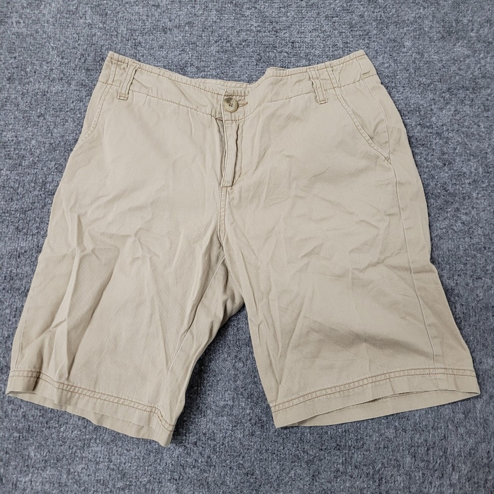 Columbia Shorts Womens Size 6 Khaki Cotton Classic Casual Flat Front Chino 10in